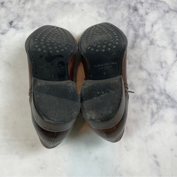 To Boot New York David Brown Leather Brogue Lace Up Oxfords - Picture 7 of 10